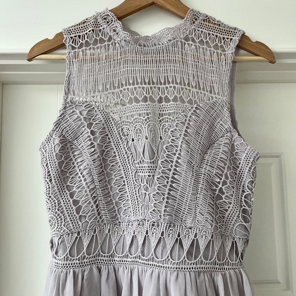 Light Mauve Woven Top Dress - Picture 4 of 6